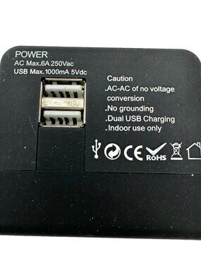 Multi-Nation Travel Adapter with USB Charger Black NEW UK Europe USA Australia
